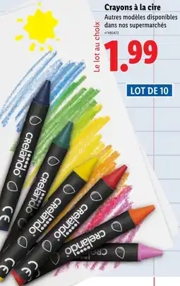 Lidl CRELANDO Crayons à la cire offre