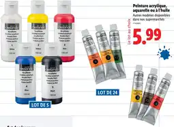 Lidl CRELANDO Peinture acrylique, aquarelle ou à l’huile offre