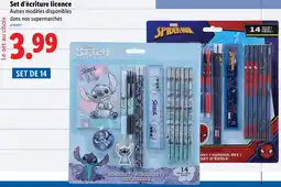 Lidl Stitch / Spider-man Set d'écriture licence offre