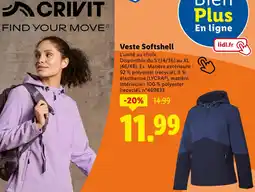 Lidl CRIVIT Veste Softshell offre