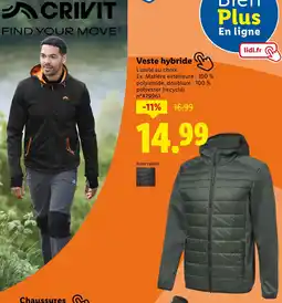 Lidl CRIVIT Veste hybride offre