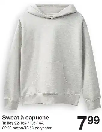 Zeeman Sweat à capuche offre