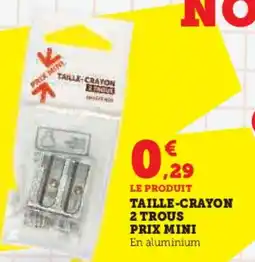Hyper U Taille-crayon 2 trous prix mini offre