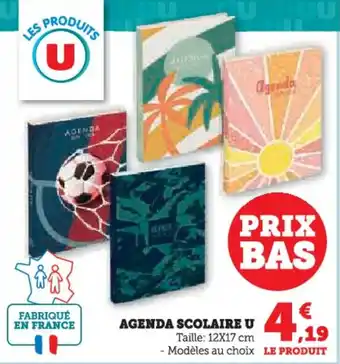 Hyper U Agenda scolaire u offre
