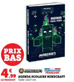 Hyper U Agenda scolaire minecraft offre