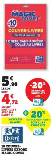 Hyper U 10 couvre-livres oxford magic cover offre