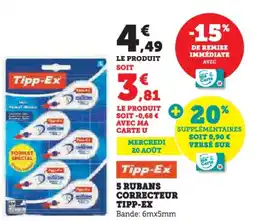 Hyper U 5 rubans correcteur tipp-ex offre