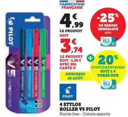 Hyper U 4 stylos roller v5 pilot offre