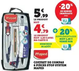 Hyper U Coffret de compas 6 pièces stop system maped offre