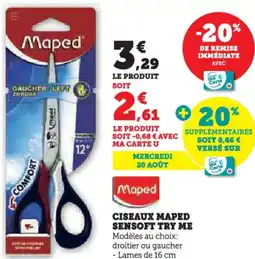 Hyper U Ciseaux maped sensoft try me offre