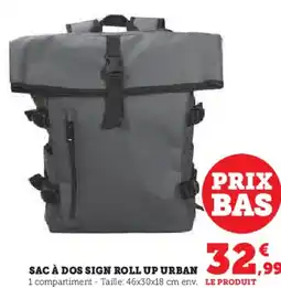 Hyper U Sac à dos sign roll up urban offre