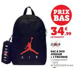 Hyper U Sac à dos jordan +1 trousse offre