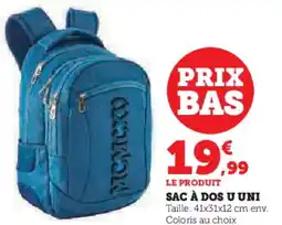 Hyper U Sac à dos u uni offre
