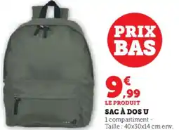 Hyper U Sac à dos u offre