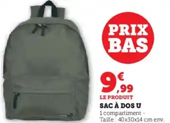 Hyper U Sac à dos u offre