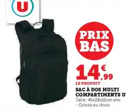 Hyper U Sac à dos multi compartiments u offre