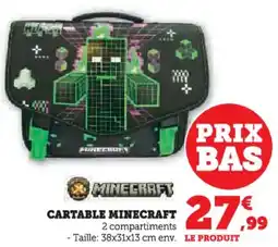 Hyper U Cartable minecraft offre