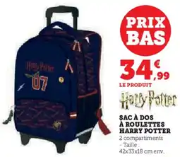 Hyper U Sac à dos à roulettes harry potter offre