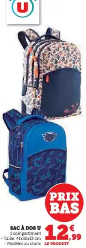 Hyper U Sac à dos u offre