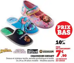 Hyper U Chaussons enfant offre