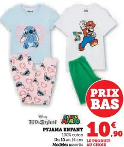 Hyper U Pyjama enfant offre