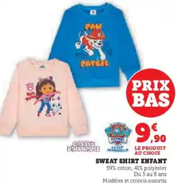 Hyper U Sweat shirt enfant offre