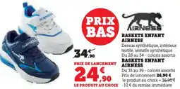 Hyper U Baskets enfant airness offre