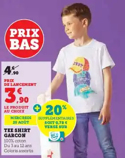 Hyper U Tee shirt garcon offre