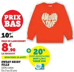 Hyper U Sweat shirt fille offre