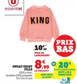 Hyper U Sweat shirt fille offre