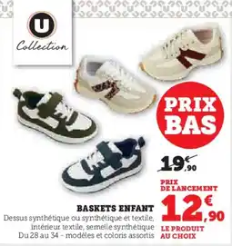 Hyper U Baskets enfant offre