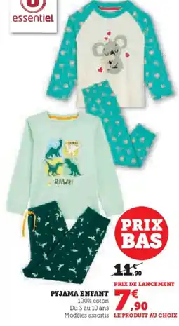 Hyper U Pyjama enfant offre