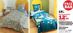 Hyper U Parure housse de couette +1 taie d'oreiller offre