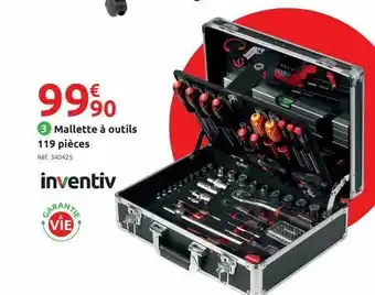 Mr Bricolage Mallette à Outils 119 Pièces Inventiv offre