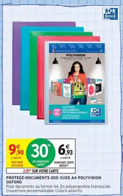 Intermarché Contact OXFORD Protege-documents 200 vues a4 polyvision offre