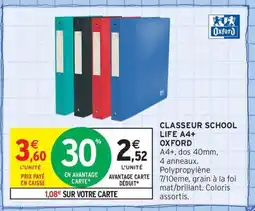 Intermarché Contact OXFORD Classeur school life a4+ offre