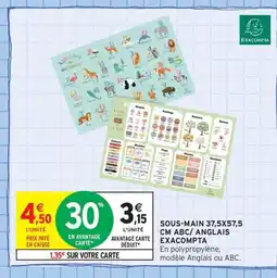 Intermarché Contact EXACOMPTA Sous-main abc/ anglais offre