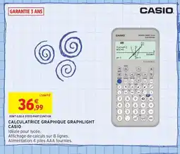 Intermarché Contact CASIO Calculatrice graphique graphlight offre