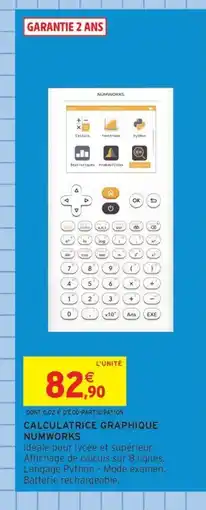 Intermarché Contact Calculatrice graphique numworks offre