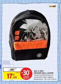 Intermarché Contact Sac à dos dragon ball super offre