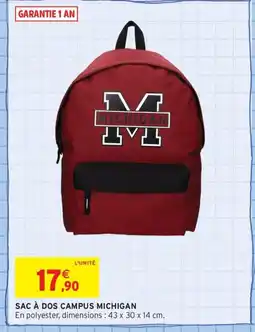 Intermarché Contact MICHIGAN Sac à dos campus offre