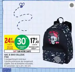 Intermarché Contact Sac à dos collège fise offre
