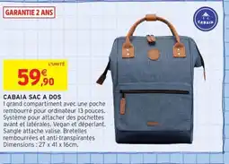 Intermarché Contact Cabaia sac a dos offre