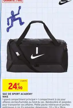 Intermarché Contact NIKE Sac de sport academy offre