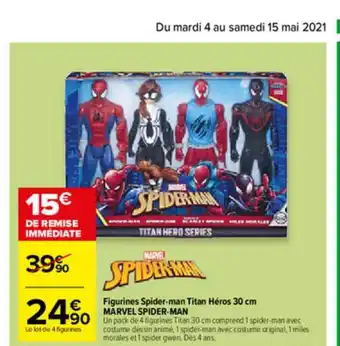 Carrefour Figurines Spider-man Titan Héro 30 Cm Marvel Spider-man offre