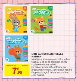 Intermarché Contact Mon cahier maternelle nathan offre