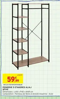 Intermarché Contact Penderie 5 etageres aliaj 5five offre