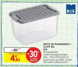 Intermarché Contact KIS Boite de rangement + clips offre