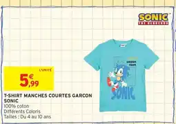 Intermarché Contact SONIC T-shirt manches courtes garcon offre