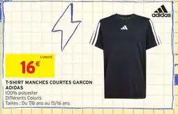 Intermarché Contact ADIDAS T-shirt manches courtes garcon offre